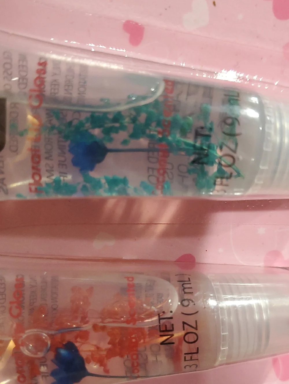 2pack coconut scented floral clear shiny lip gloss brand new‎
